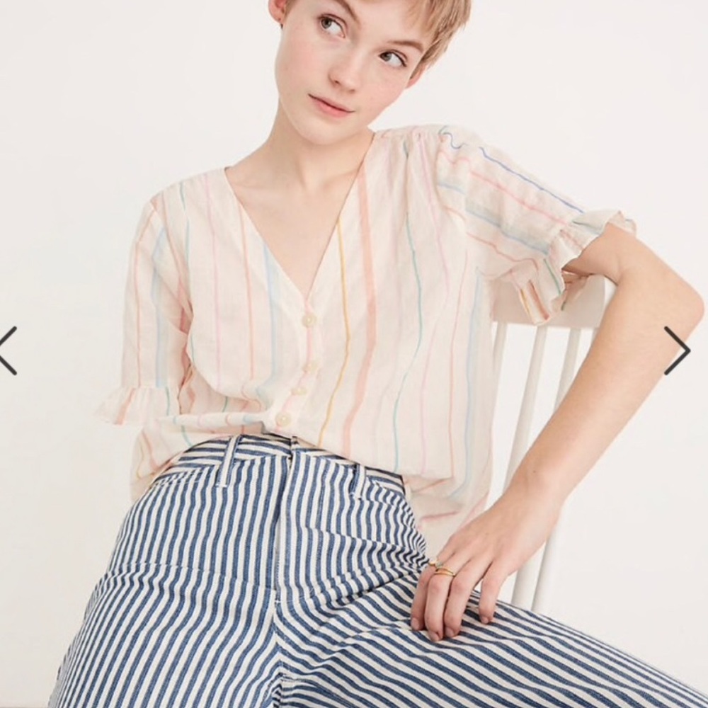 Madewell Village Ruffle Sleeve Shirt